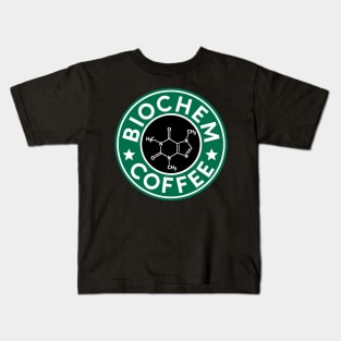 Biochemistry Coffee Caffeine Structure Star Laptop Science Chemistry Kids T-Shirt